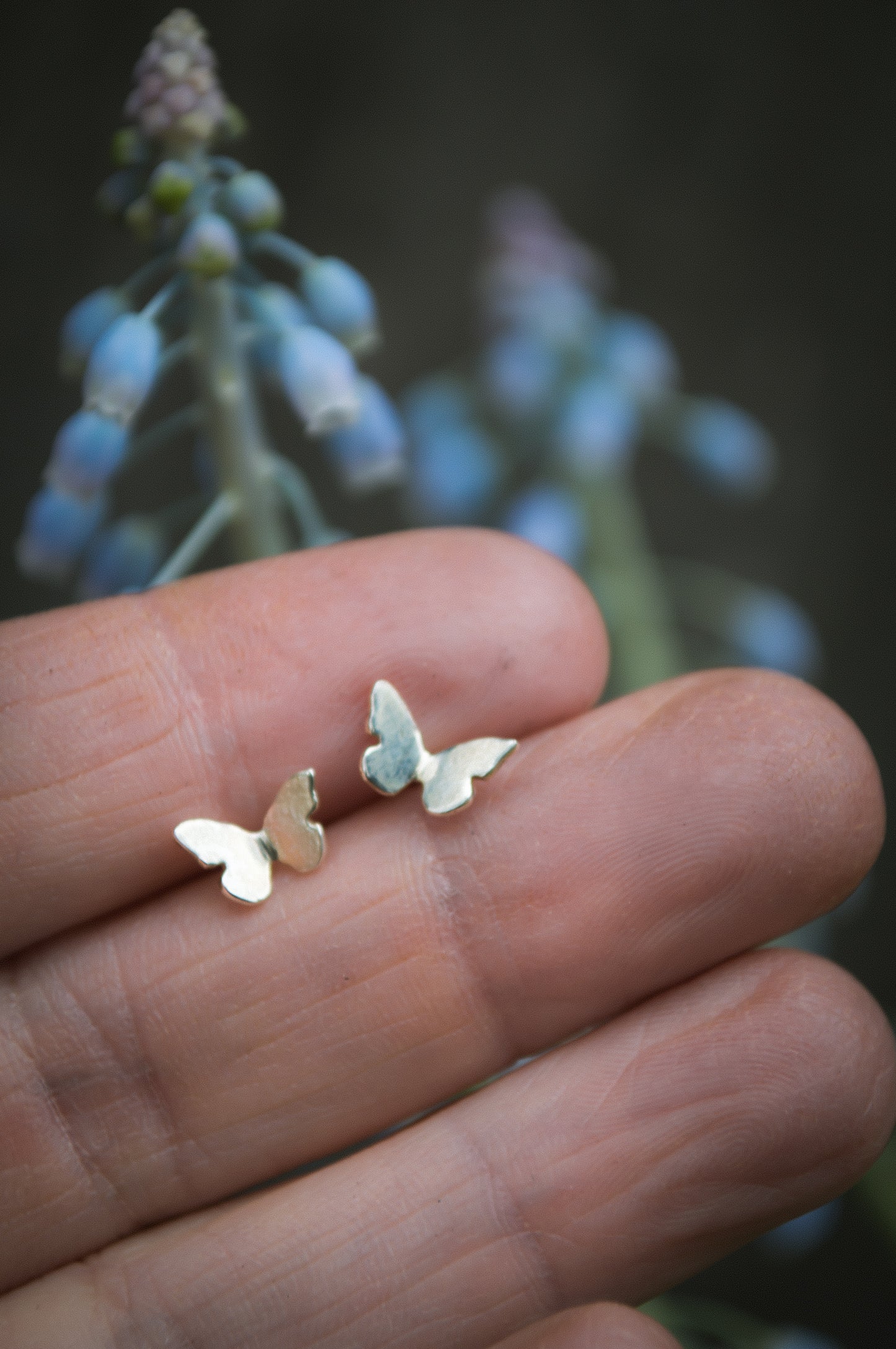 Sterling Flutter Butterfly Studs
