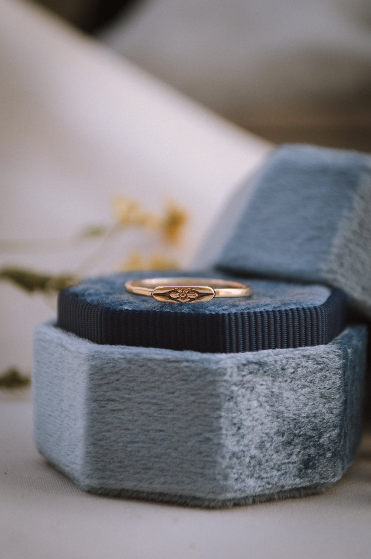 14k Gold Forget Me Not Ring
