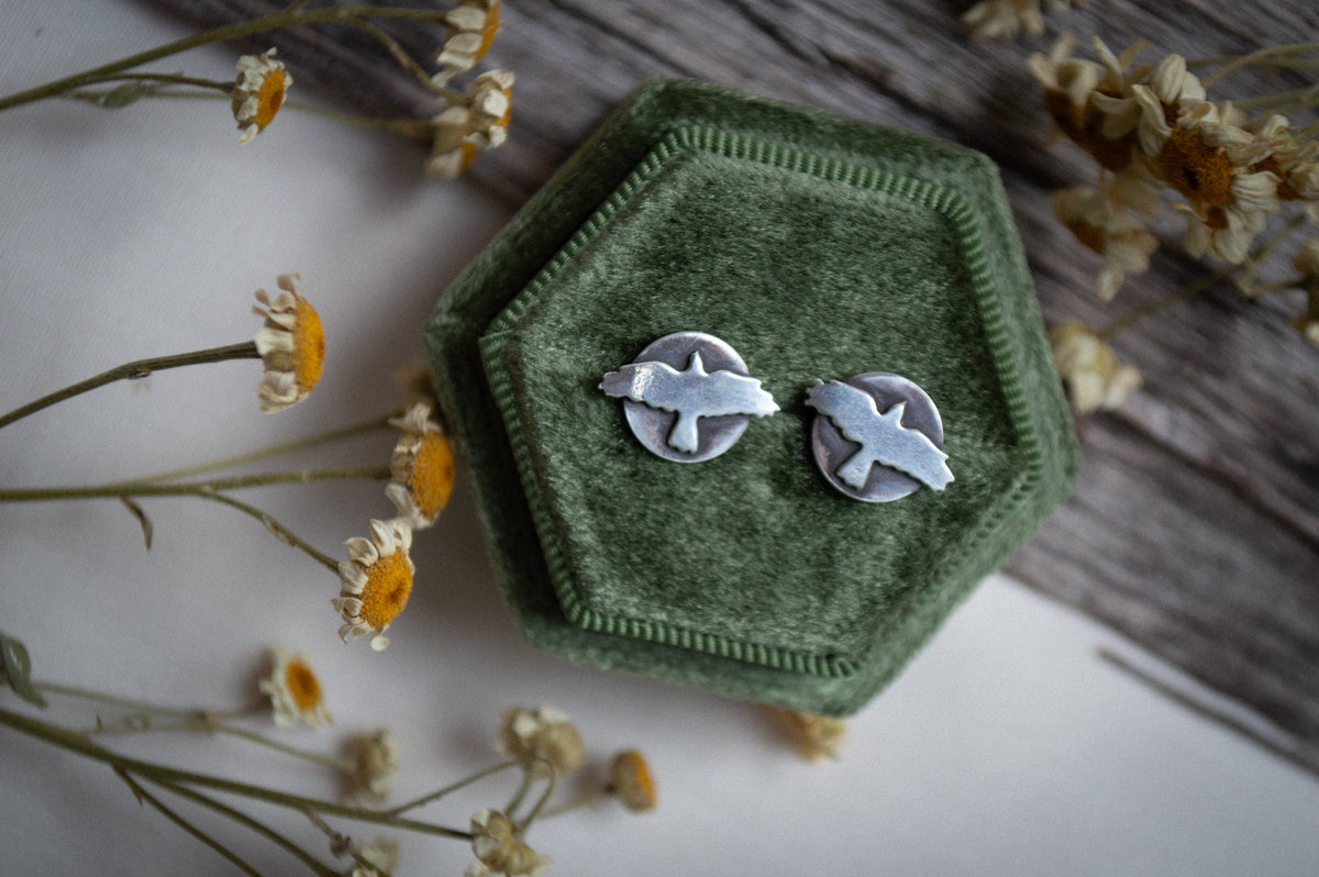Sterling Silver Hawk Studs
