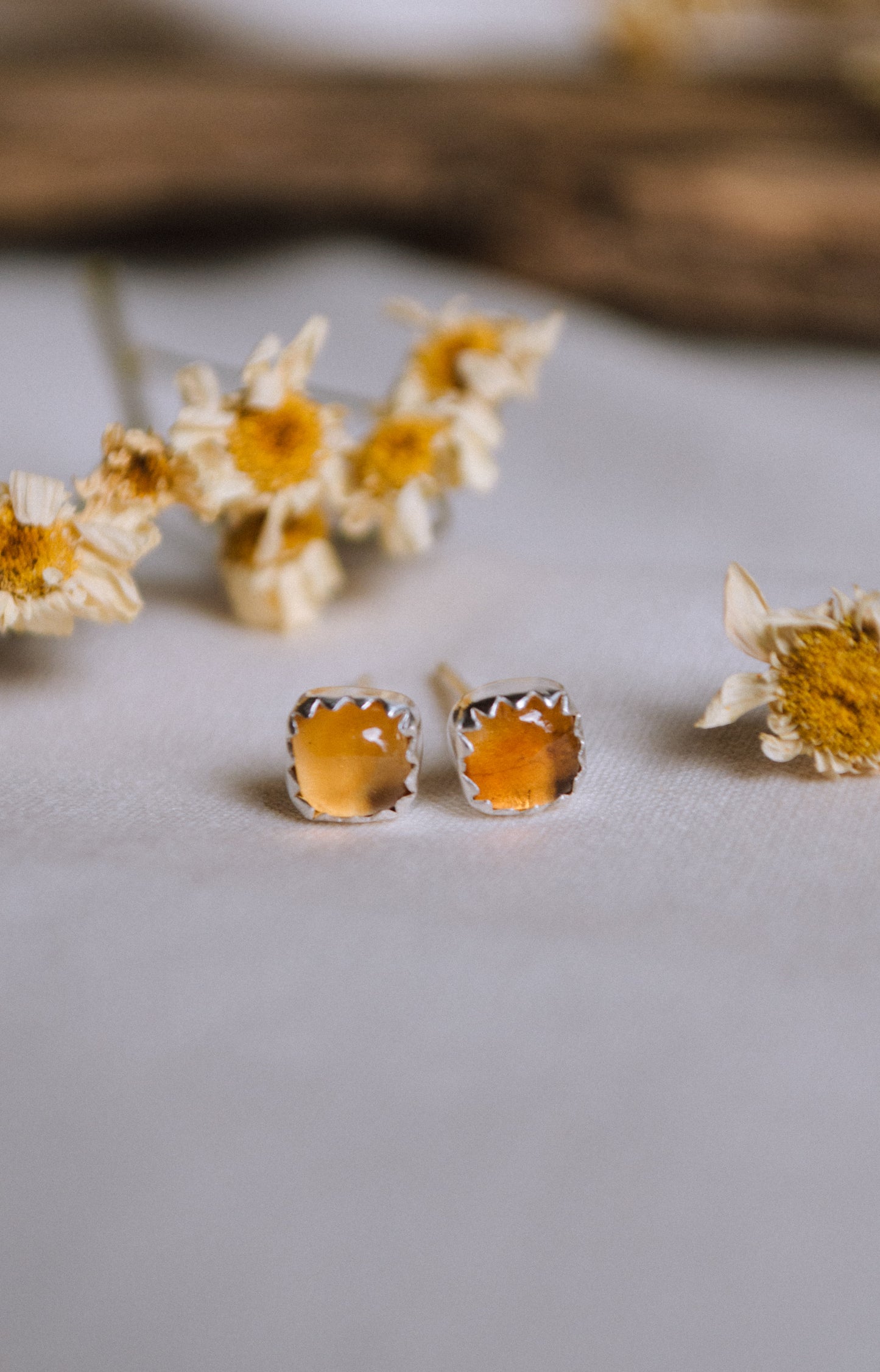 Simple Citrine Studs