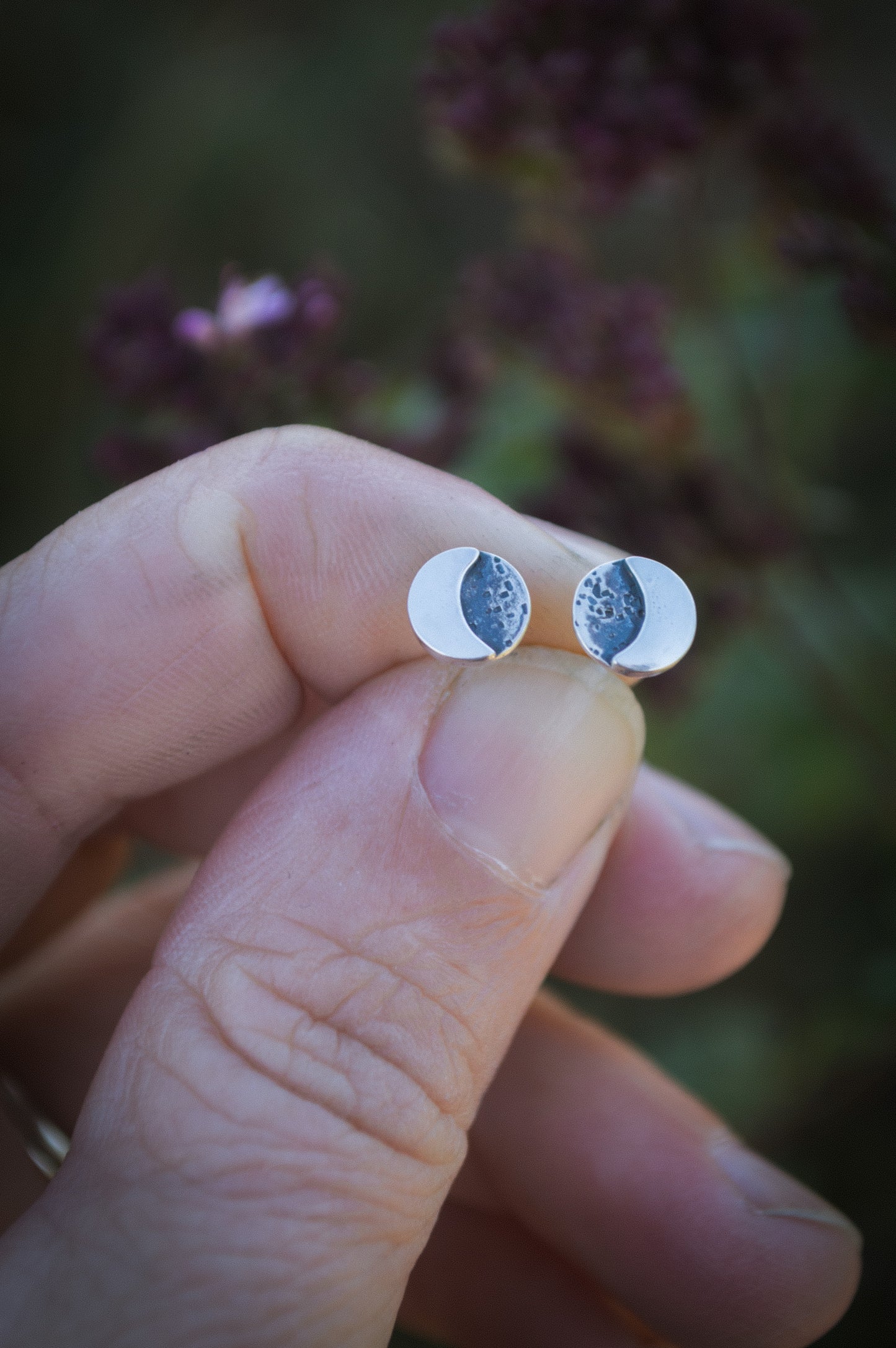 Moon Stud Earrings