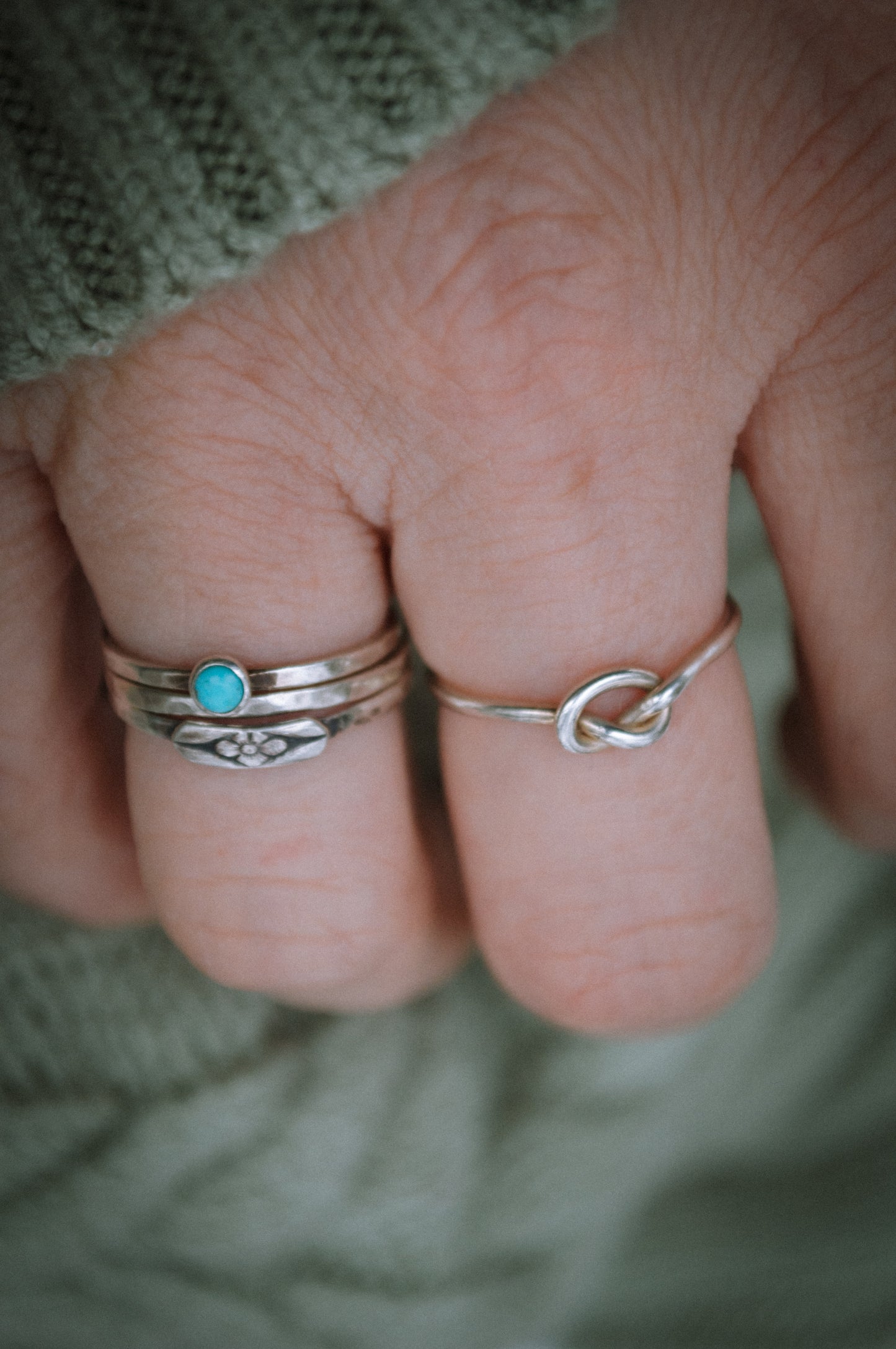 Sterling Forget Me Not Stacking Ring