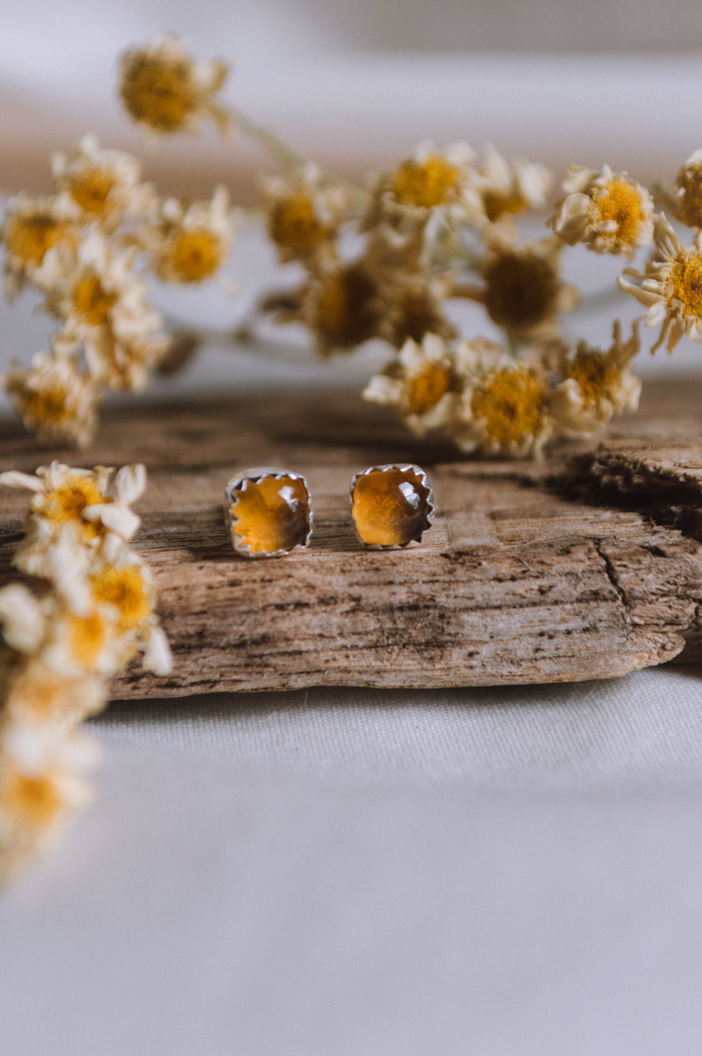 Simple Citrine Studs