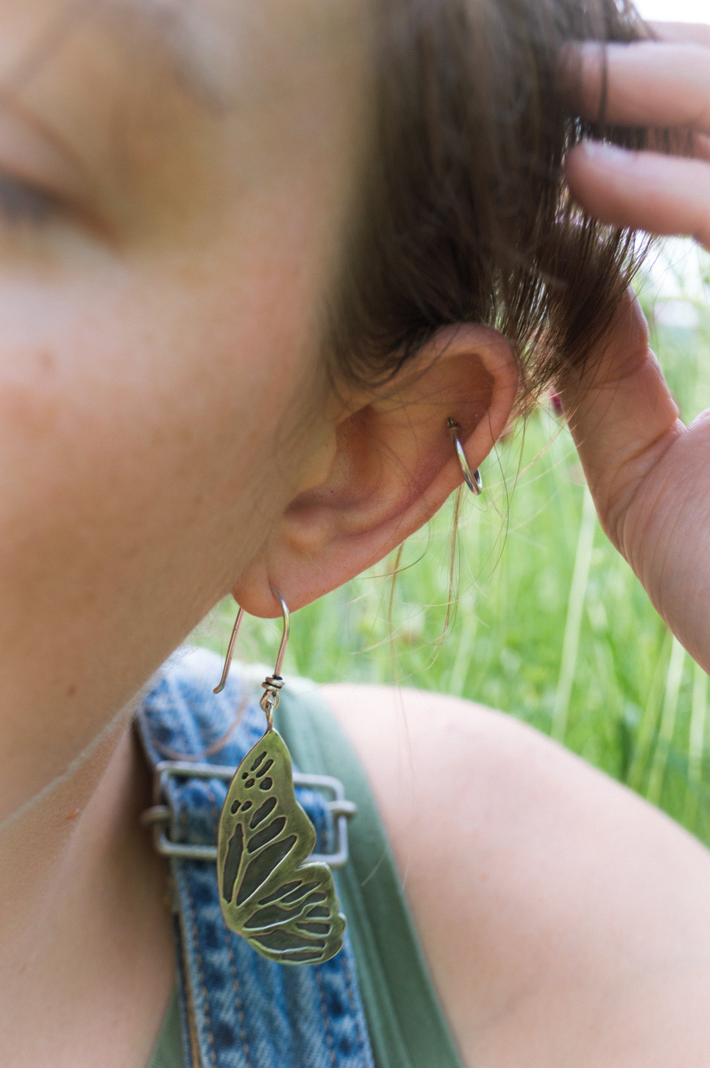 Butterfly Wing Statement Earrings