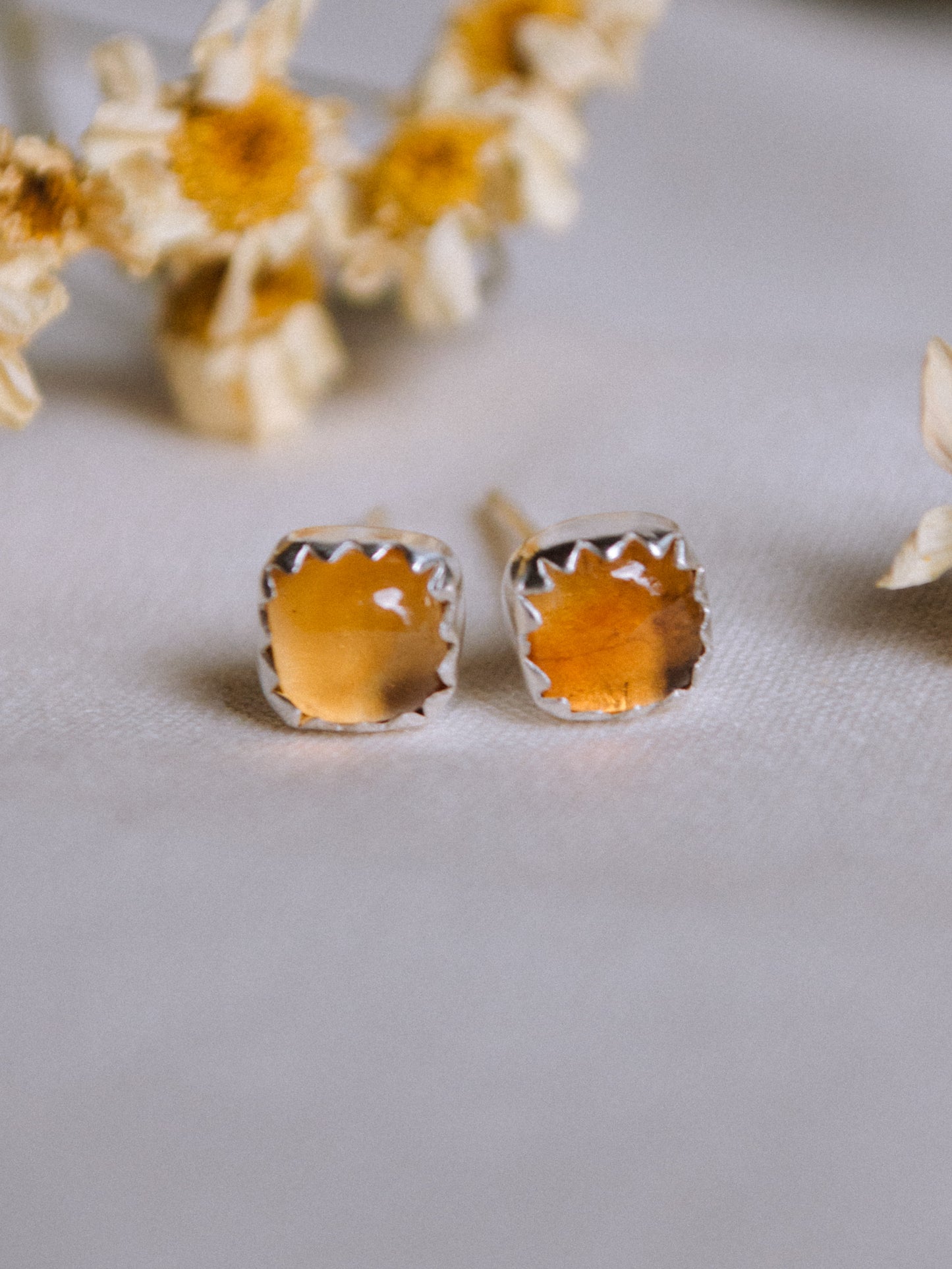 Simple Citrine Studs