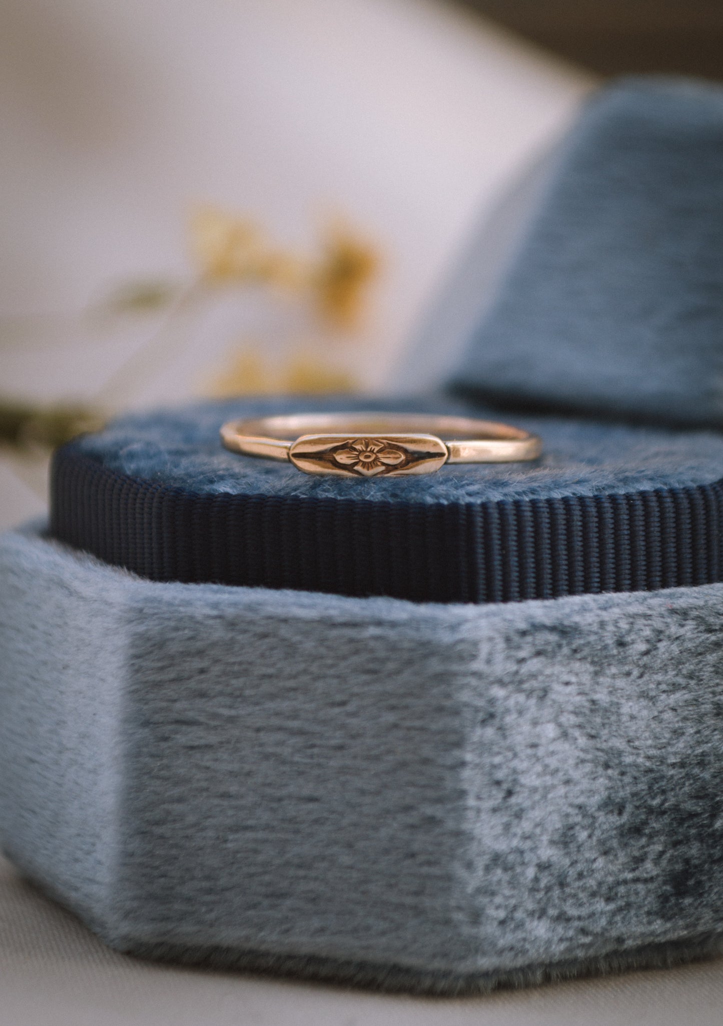 14k Gold Forget Me Not Ring