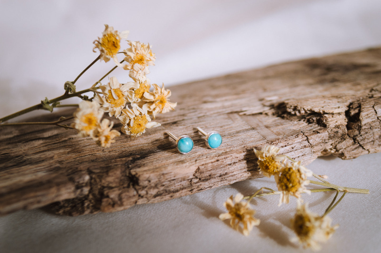 Tiny Turquoise Stud Earrings