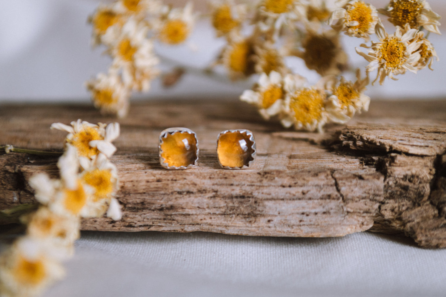Simple Citrine Studs