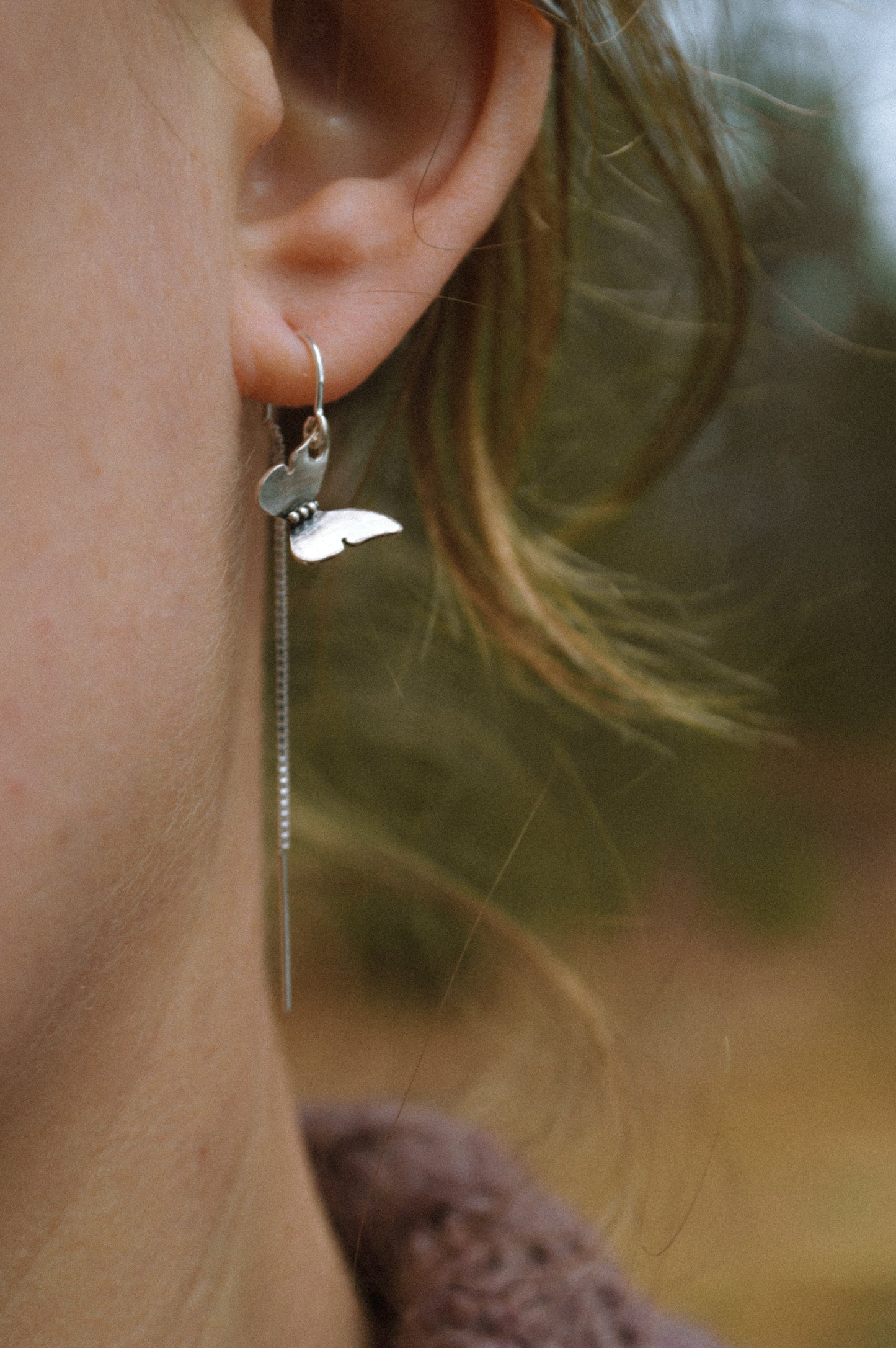 Sterling Butterfly Ear Threaders