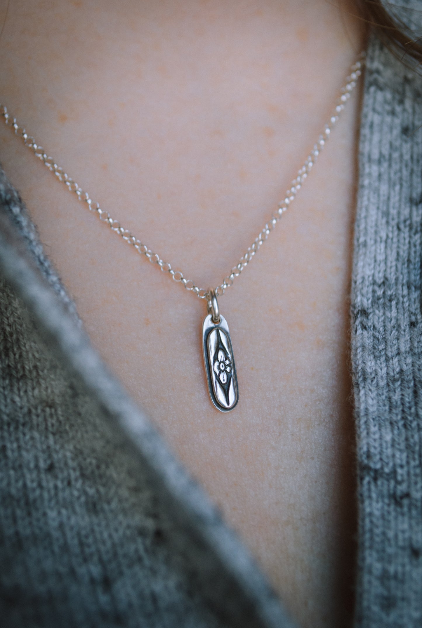Forget Me Not Flower Necklace