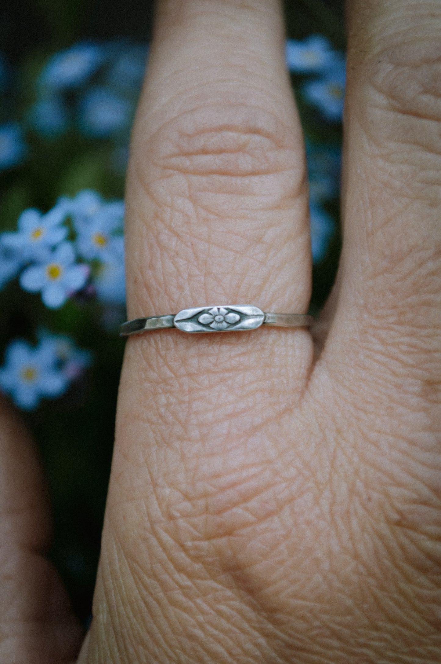 Sterling Forget Me Not Stacking Ring