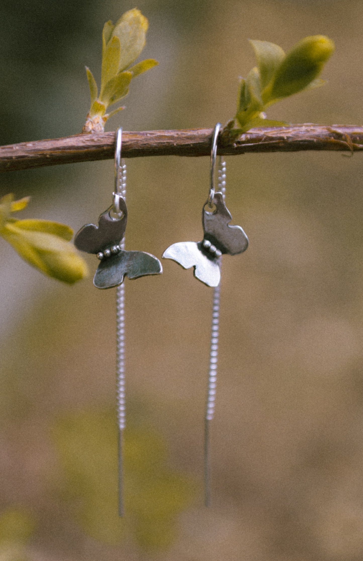Sterling Butterfly Ear Threaders