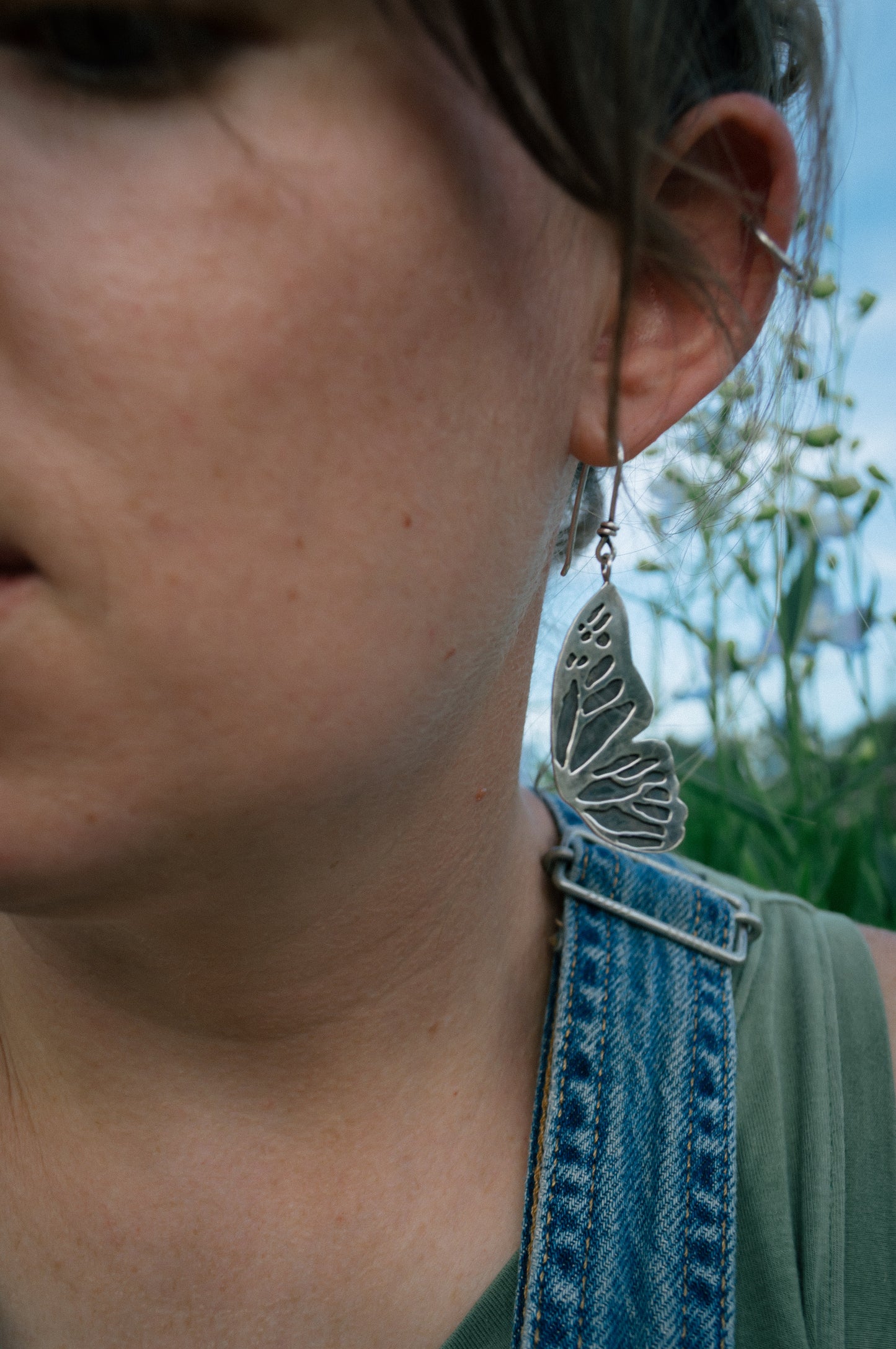 Butterfly Wing Statement Earrings