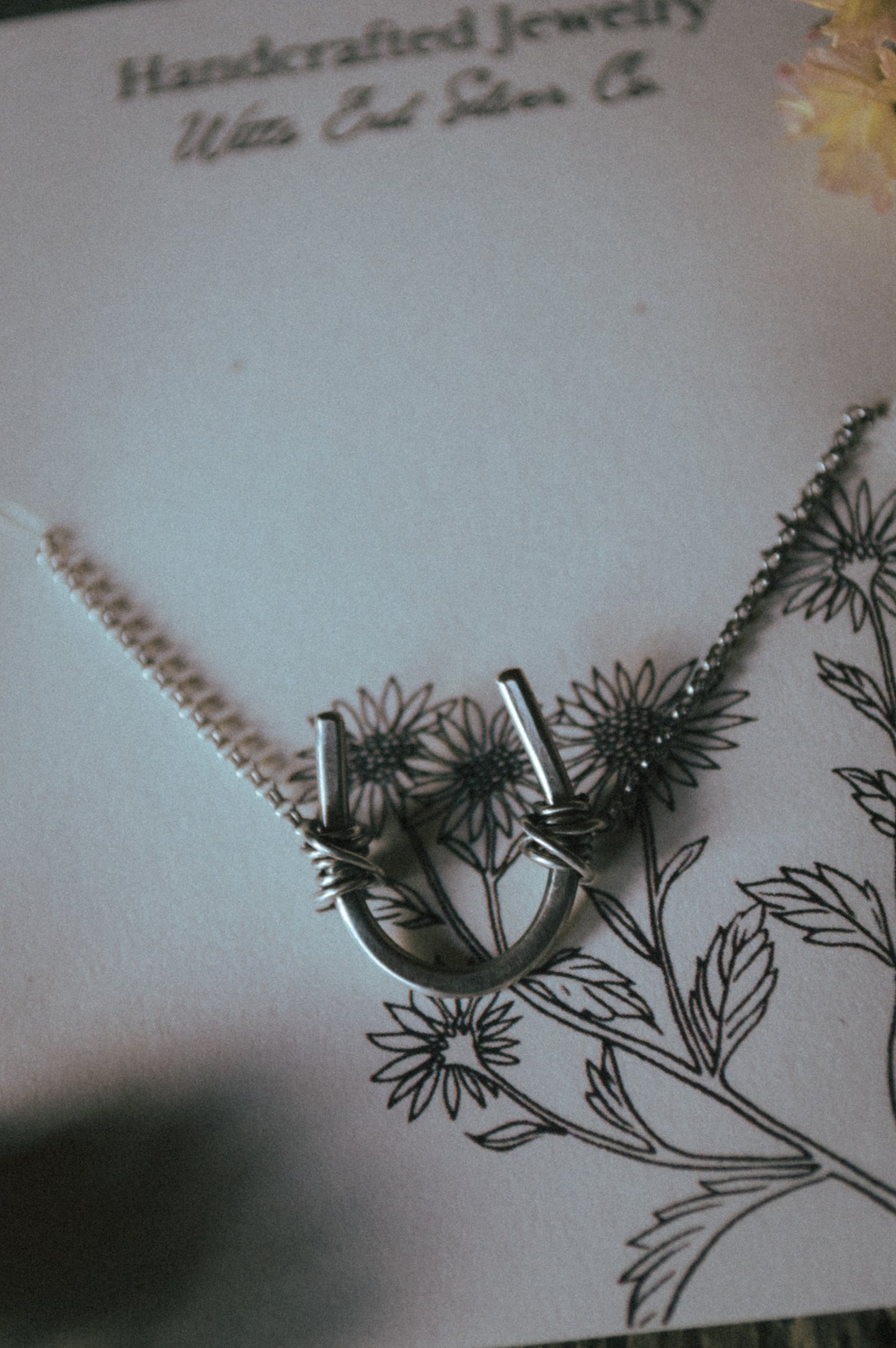 Wire Wrapped Horseshoe Necklace