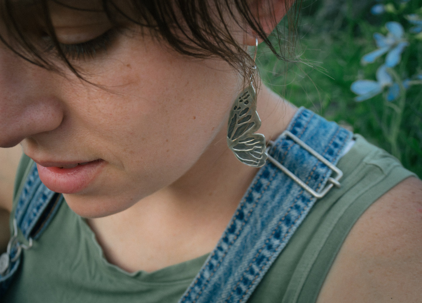 Butterfly Wing Statement Earrings