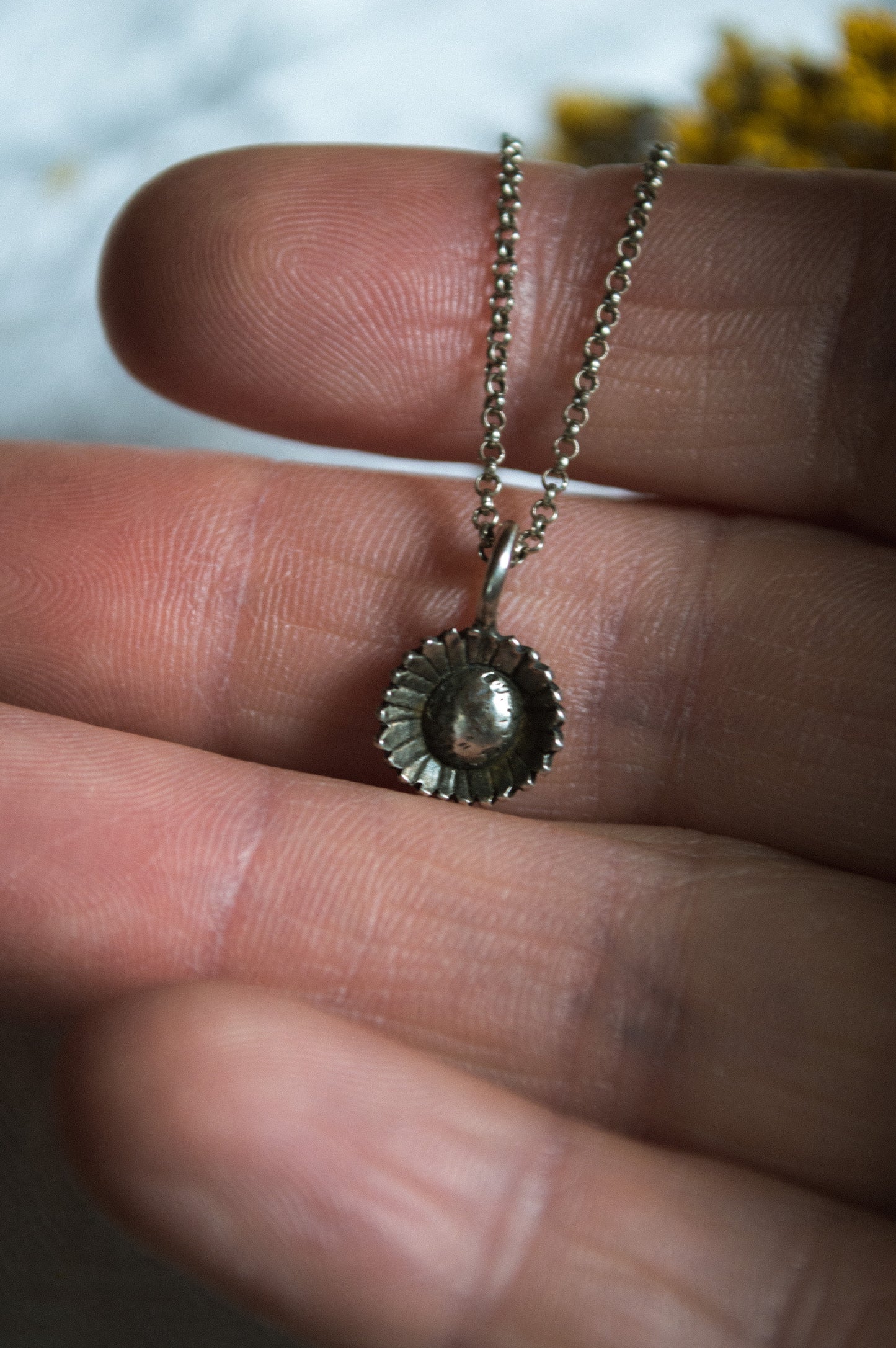 Dainty Sunflower Necklace