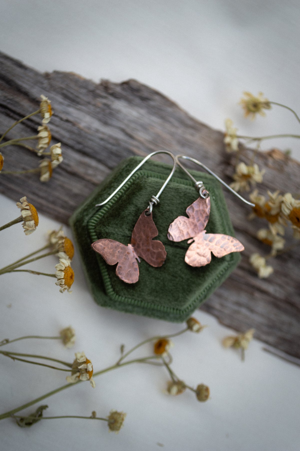 Copper Butterfly Earrings