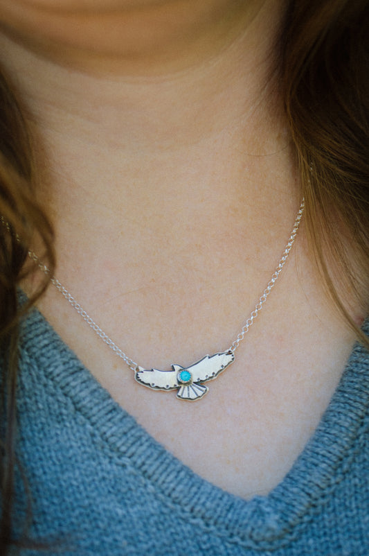 Sterling Hawk Necklace