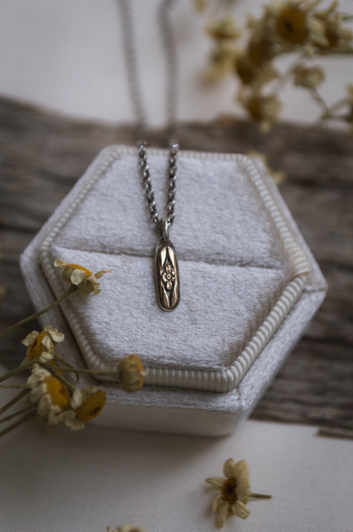 Mixed Metal Forget Me Not Necklace