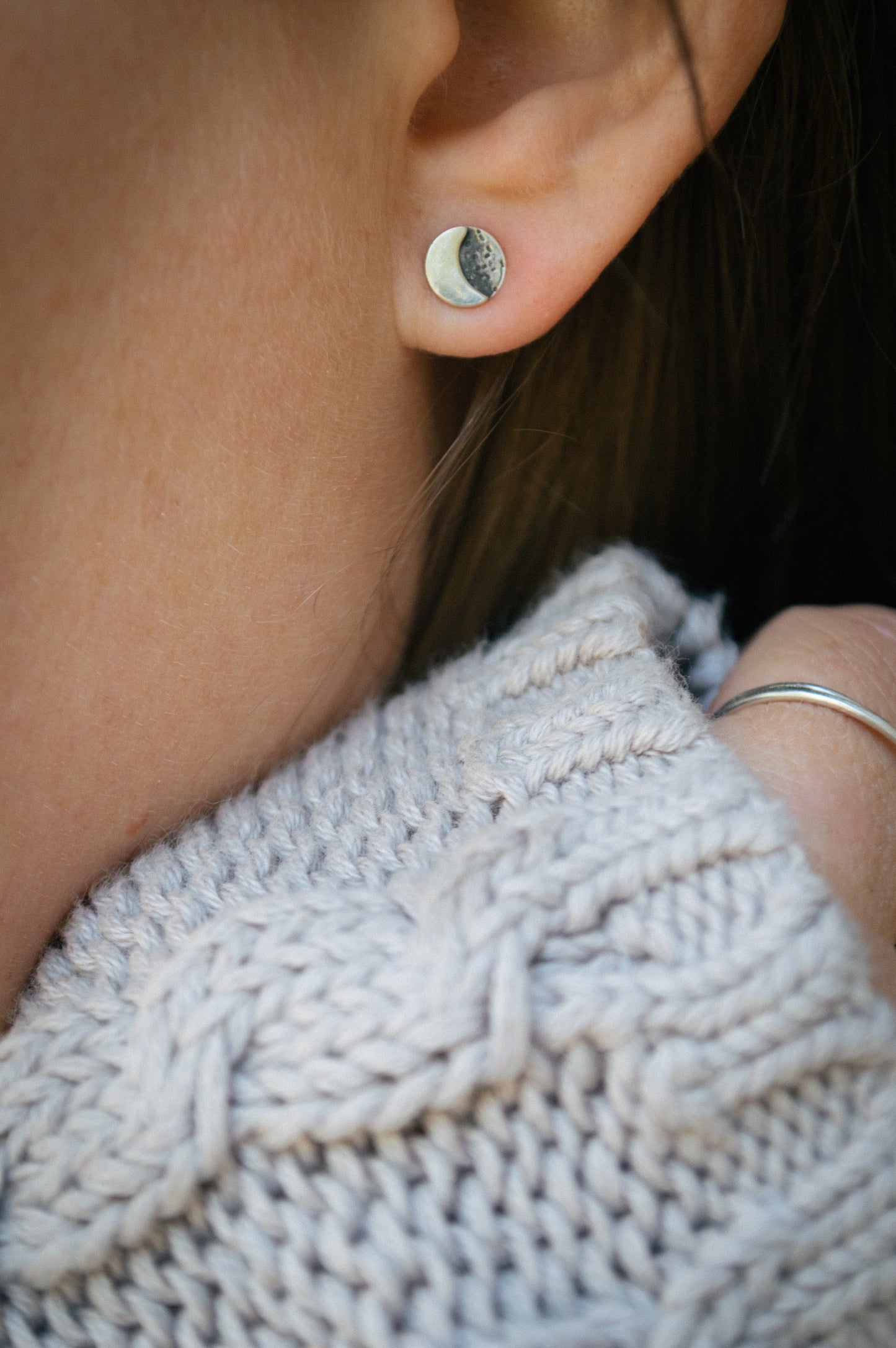 Moon Stud Earrings