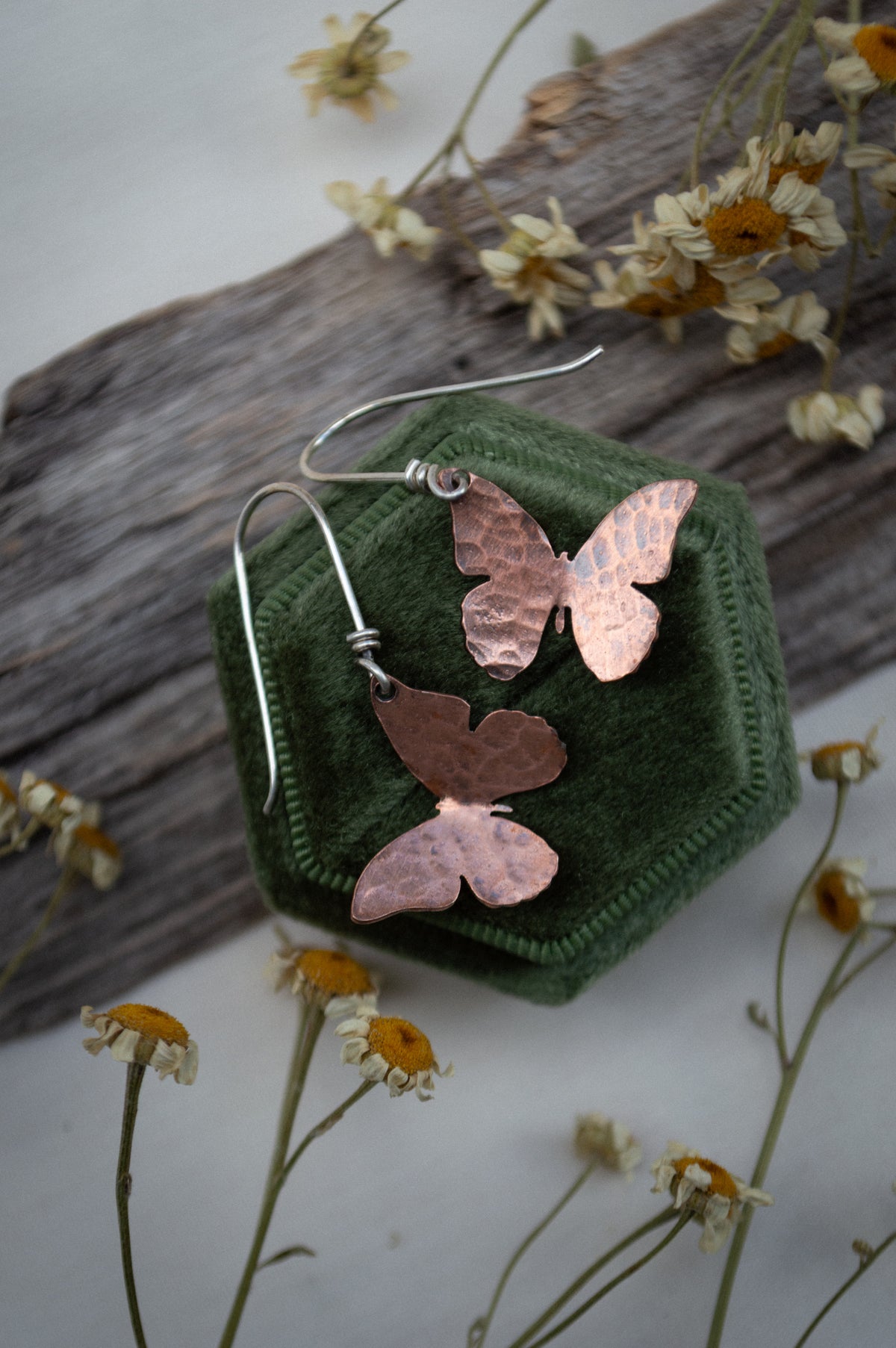 Copper Butterfly Earrings