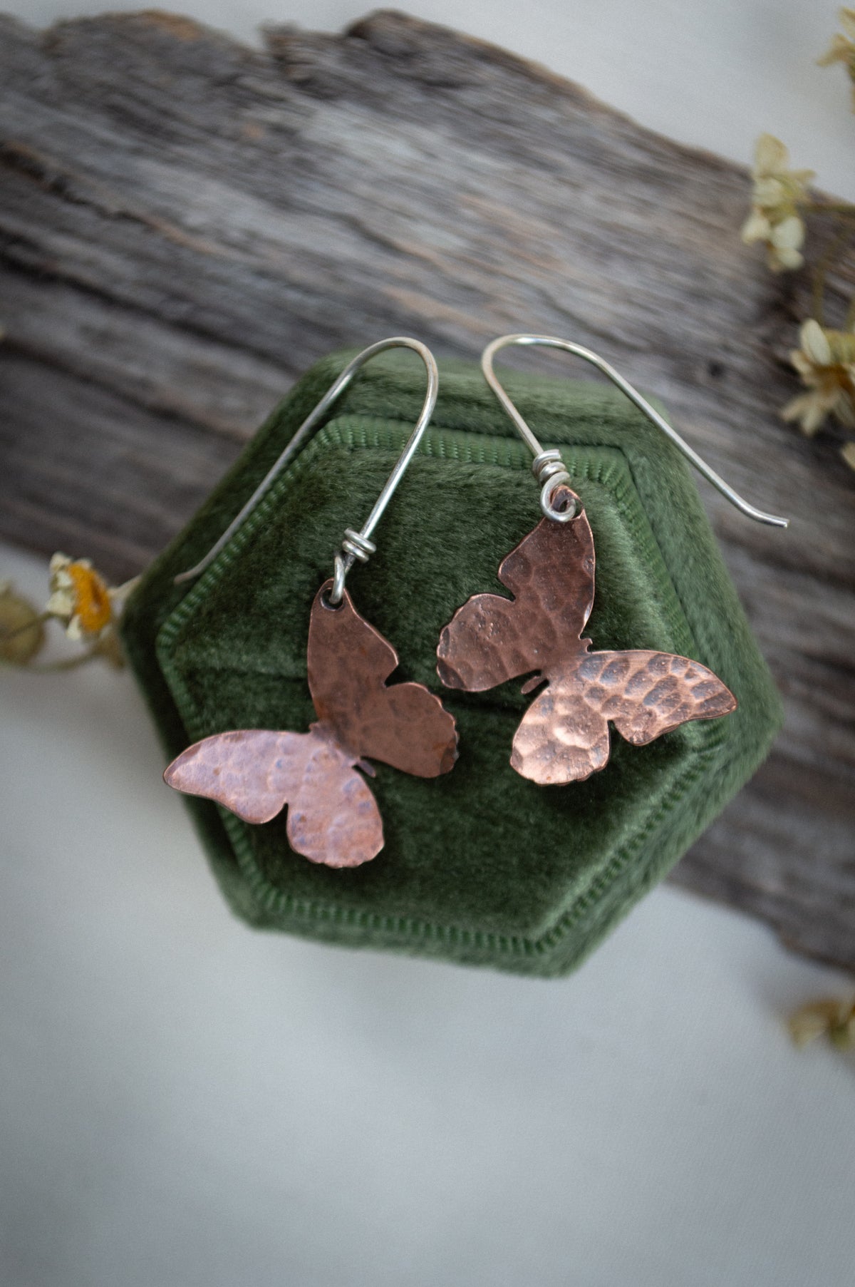 Copper Butterfly Earrings