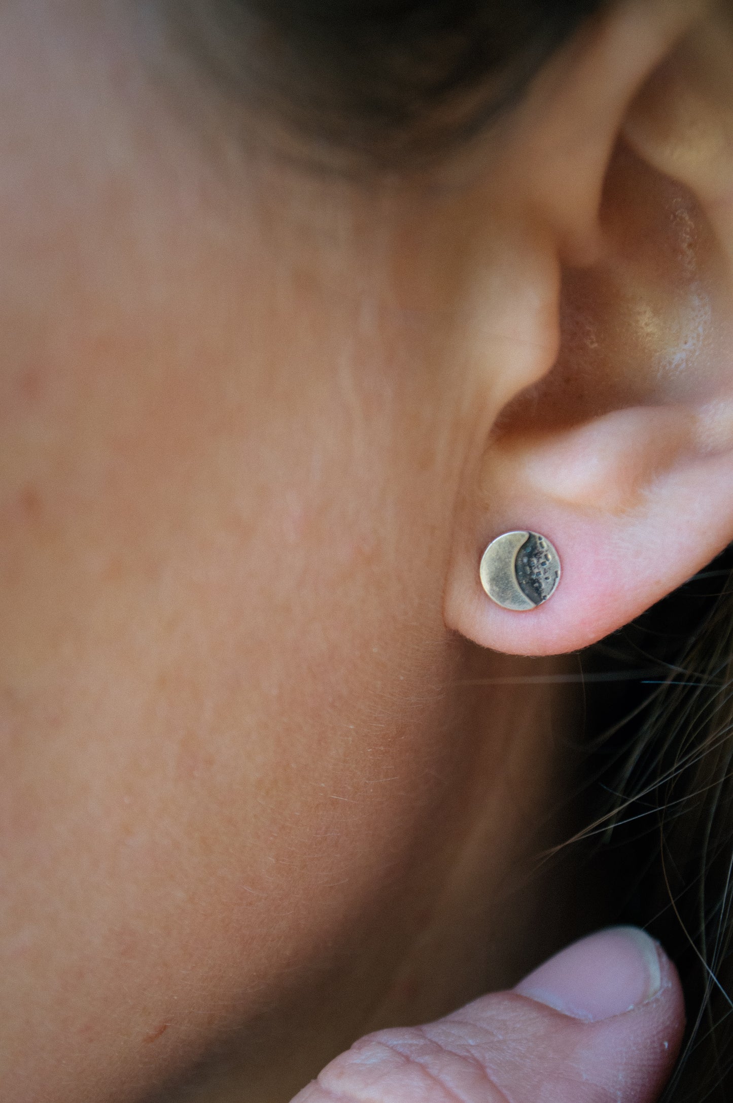 Moon Stud Earrings