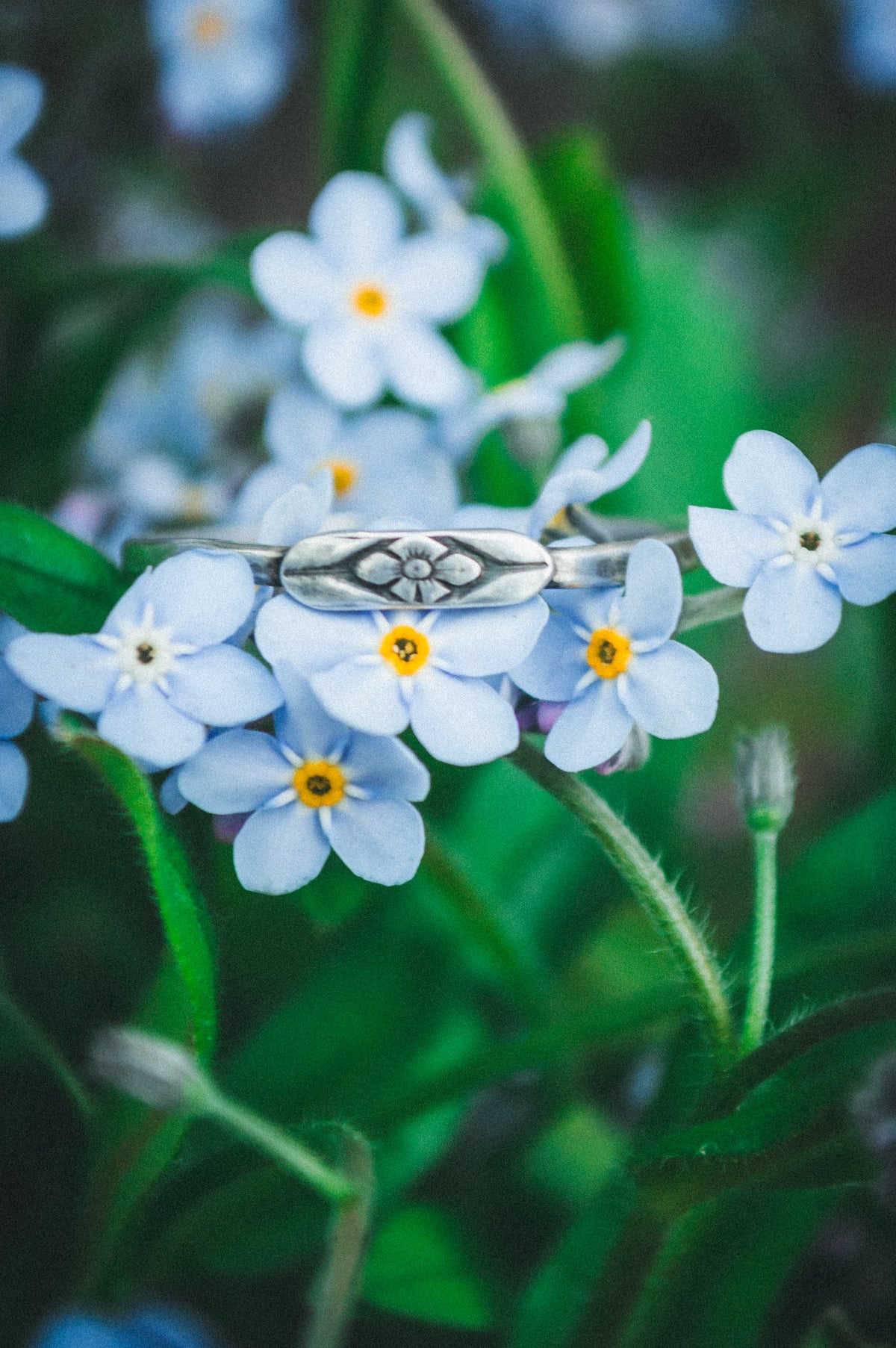 Sterling Forget Me Not Stacking Ring